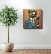 Sly Fox's Nocturnal Serenade Wrapped Canvas